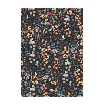 404 Notes found, B5 jegyzetfüzet, Flowers Black