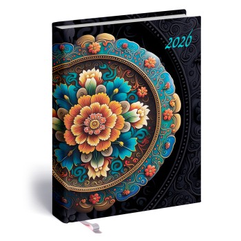 2-Day, B6 kétnapi beosztású határidőnapló + jegyzet, Mandala