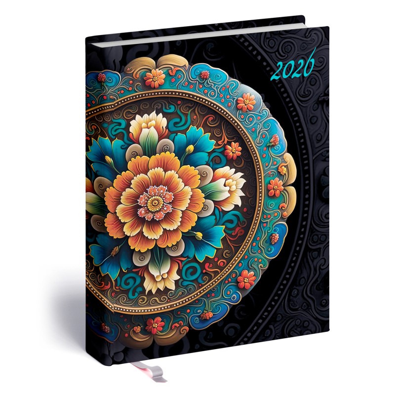 2-Day, B6 kétnapi beosztású határidőnapló + jegyzet, Mandala