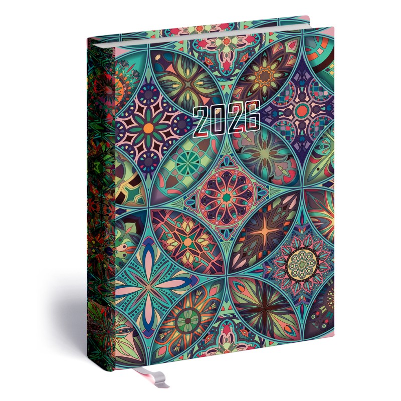 2-Day, B6 kétnapi beosztású határidőnapló + jegyzet, Mozaik