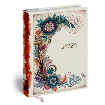 2-Day, B6 kétnapi beosztású határidőnapló + jegyzet, Vintage