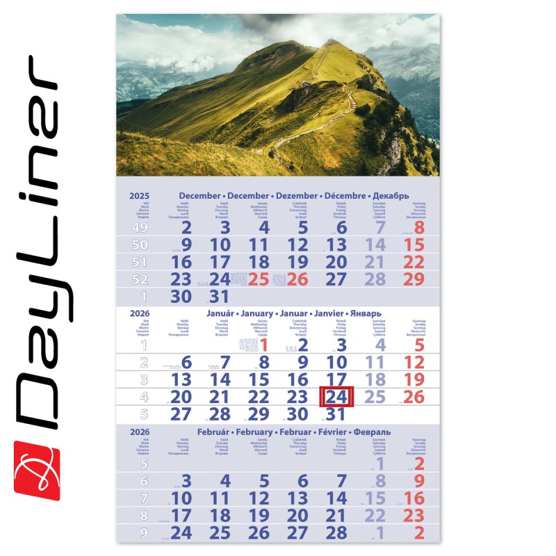 Primus Club, 12 lapos speditőr naptár - Hegy fejrésszel