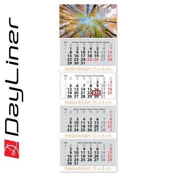 Szuper Maxi Classic, 4 tömbös 4 hónapos speditőr naptár - Erdő fejrésszel